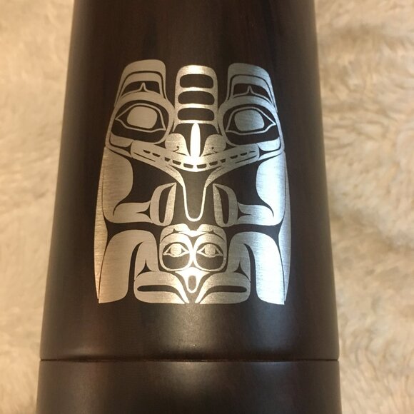 Wood Grain Haida Bear Water Bottle - Picture 4 of 12